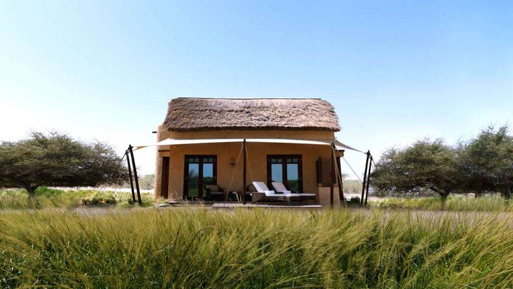 Anantara Sir Bani Yas Island Resort thatched chalet