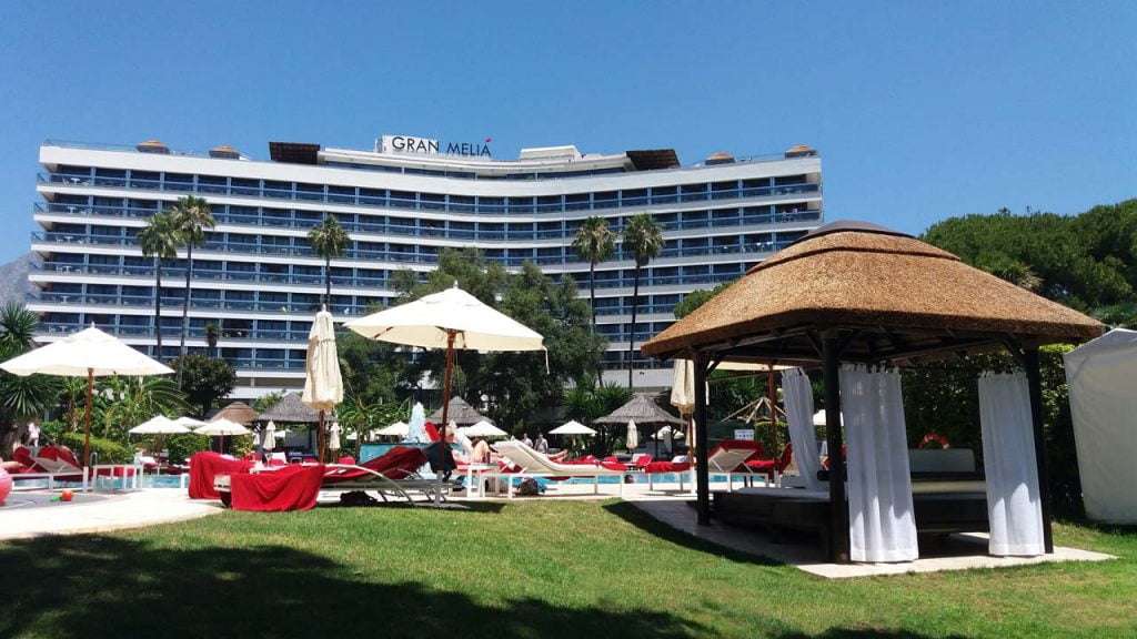 Gran Melia Don Pepe Poolside thatched timber cabanas