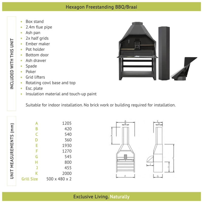 Hexagon Freestanding BBQ image 2