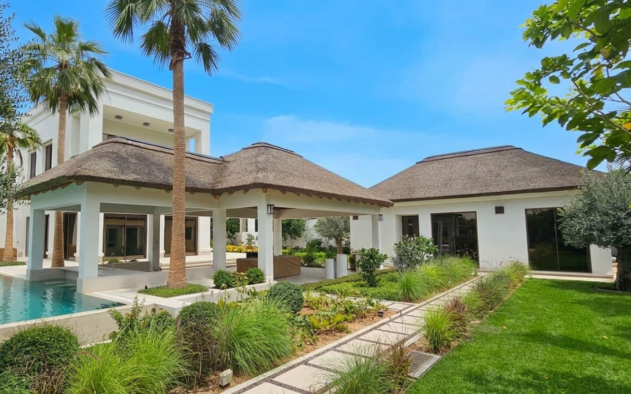 Contemporary Thatch Roofing in Al Barari, Dubai
